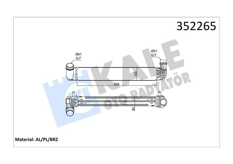INTERCOOLER TURBO RADYATÖRÜ FLUENCE MEGANE III MEGANE CC SCENIC III GRAND SCENIC III 1.6 1.9 DCI 08>