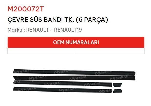 KAPI BANDI KOMPLE 6 PARÇA R19