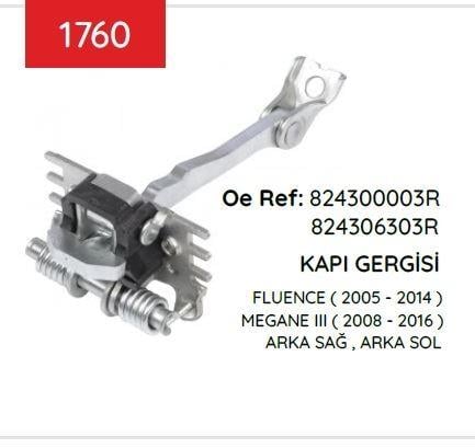 KAPI GERGISI FLUENCE ARKA 05>14 824300003R