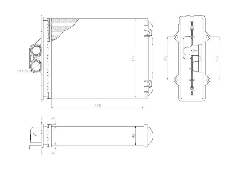 OPEL KALORİFER RADYATÖRÜ VECTRA B 16>18-20 