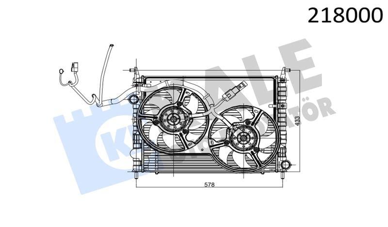 RADYATÖR + FAN + DAVLUMBAZ FIAT STRADA 1.3 JTD AC