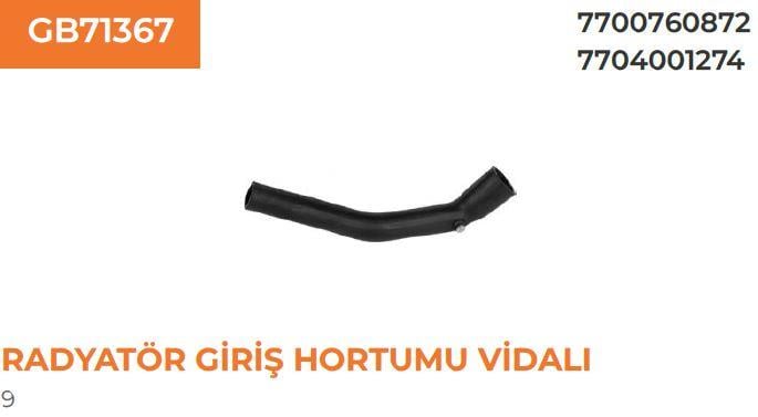 RADYATÖR GİRİŞ HORTUMU VİDALI(R.9)