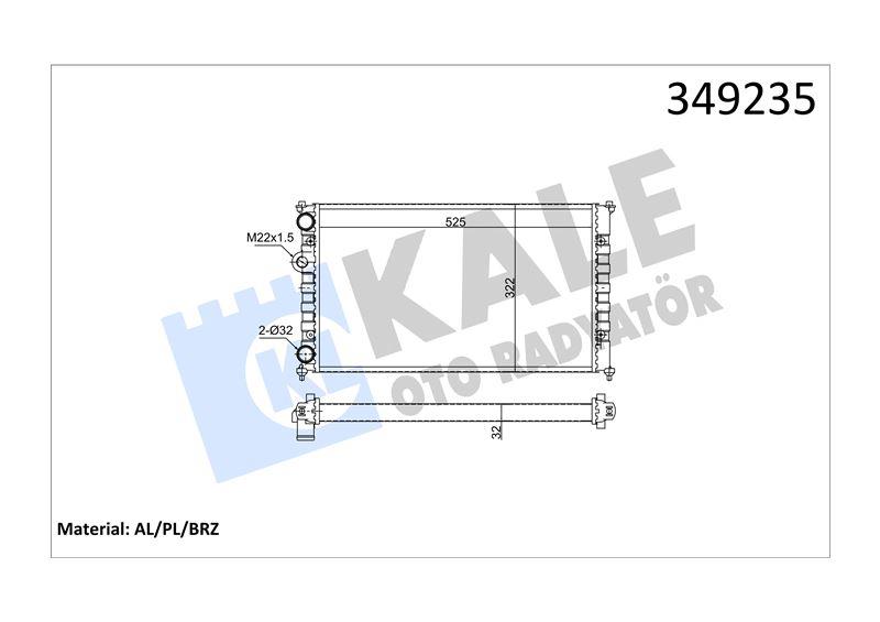 RADYATÖR VOLKSWAGEN COCORDOBA IBIZA CADDY POLO POLO CLASSIC 1.4 1.6 1.7 1.8 1.9 96> MT 