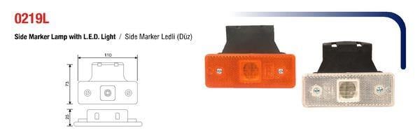 SIDE MARKER LAMBA DÜZ TİP 24V LEDLİ