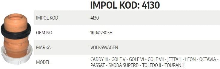 SÜSPANSİYON TAKOZU ÖN VW LEON-TOLEDO III-ALTEA-OCT AVIA II-SUPERB II-YETI-CADDY III-IV-GOLF V-VI-VII-TOURAN-JETTA II-III-PASSAT
