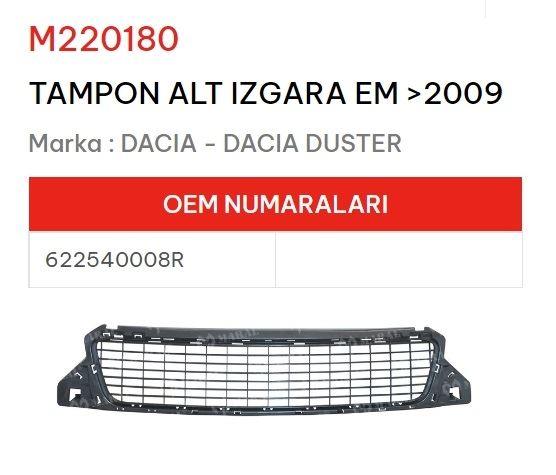 TAMPON ALT IZGARA EM >2009 DACIA DUSTER