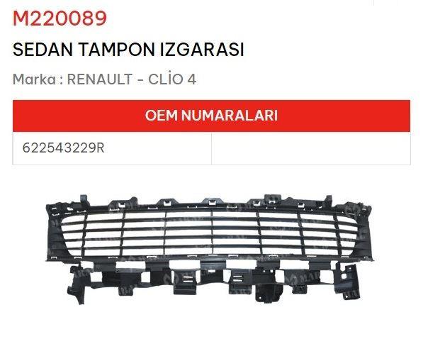 TAMPON IZGARASI CLİO IV SEDAN