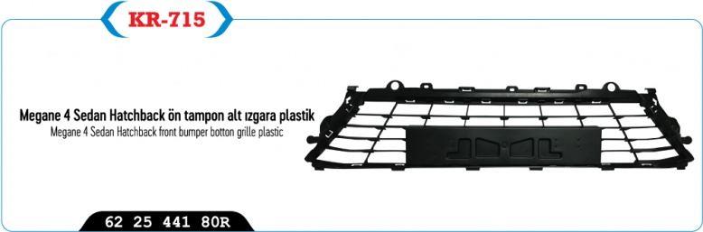 TAMPON IZGARASI ÖN ORTA MEGANE IV ALT PLAKA OLAN