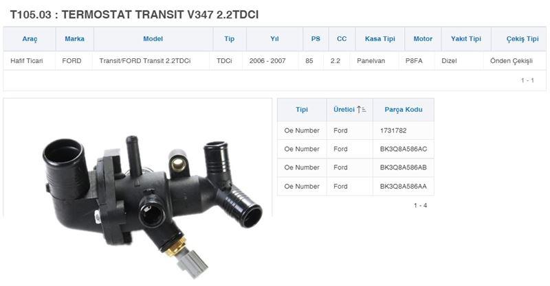 TERMOSTAT TRANSIT V347 2.2TDCI
