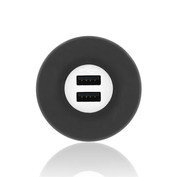 12V 24V 2A USB SARJ ÜNİTESİ SİYAH GÖVDE LEDSIZ