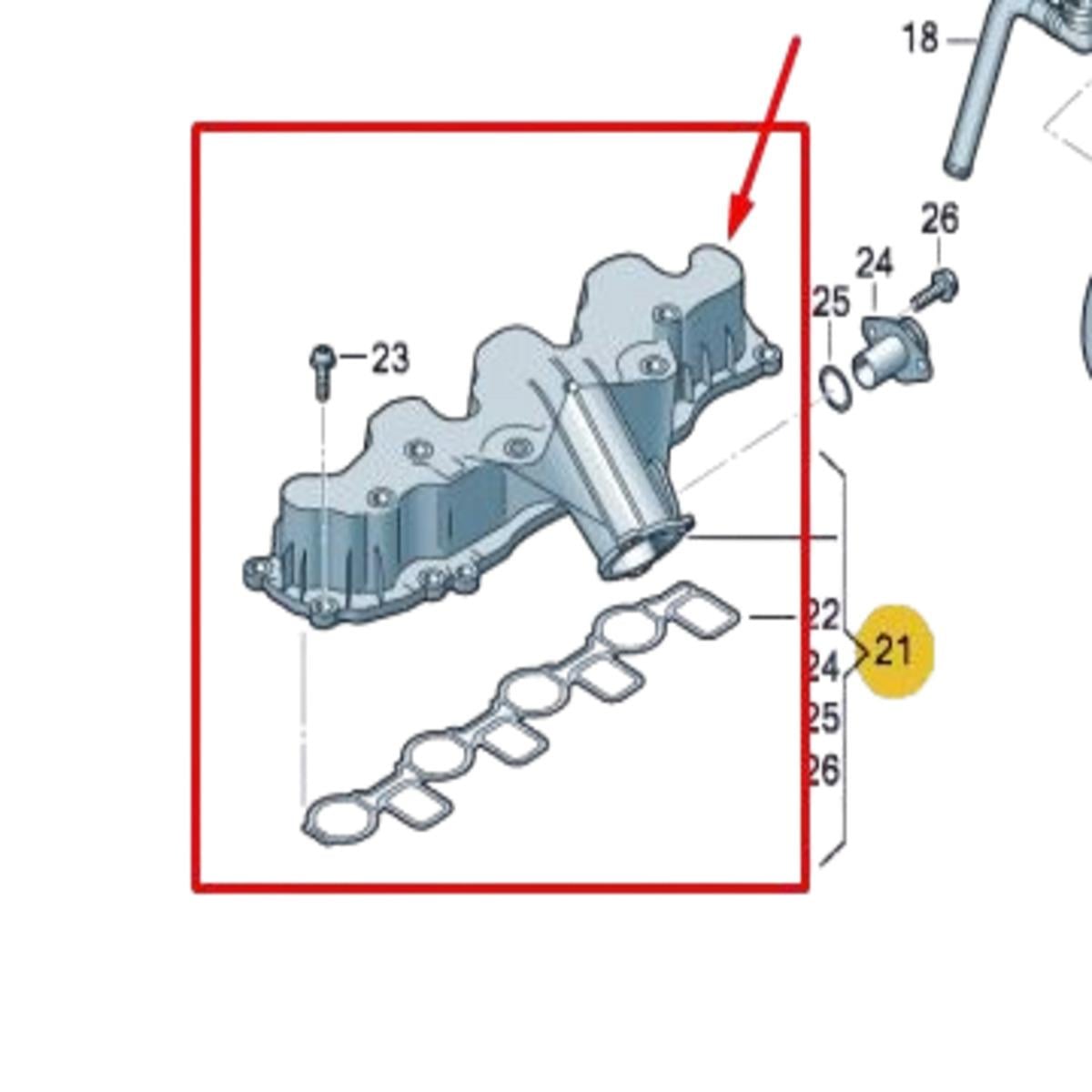EMME MANIFOLD FABIA OCTAVIA RAPID SUPERB YETI CADDY GOLF VI JETTA PASSAT POLO A1 A3 ALTEA IBIZA LEON