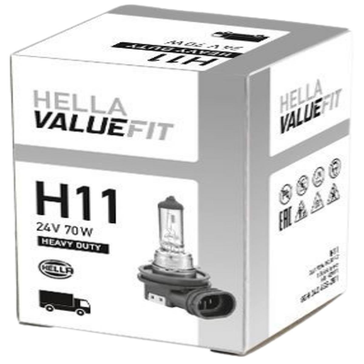 AMPUL SIS FARI H11 -HALOJEN  24V  70W  PGJ19-2  DAF MERCEDES-BENZ RENAULT TRUCKS VOLVO