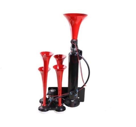 5 BORULU COK SESLI YANKILI KORNA 12V