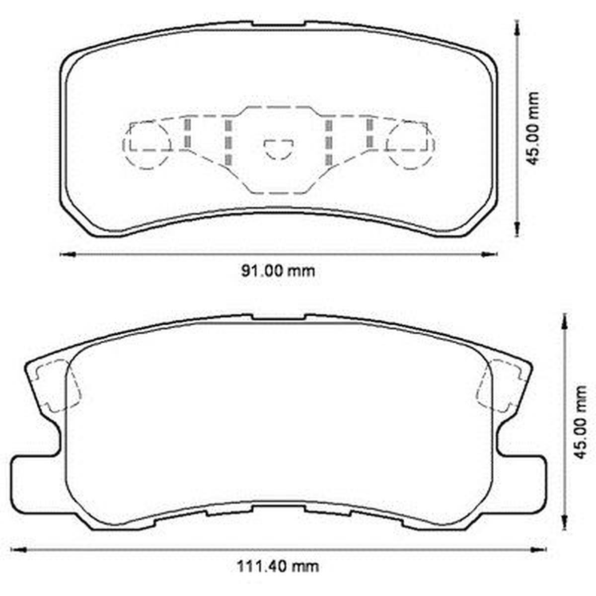 BALATA FREN ARKA - ( MITSUBISHI : ASX 11>12 / OUTLANDER 07> / GALLOPER / PAJERO 00> // PEUGEOT : 4007 // CHRYSLER : VOYAGER )
