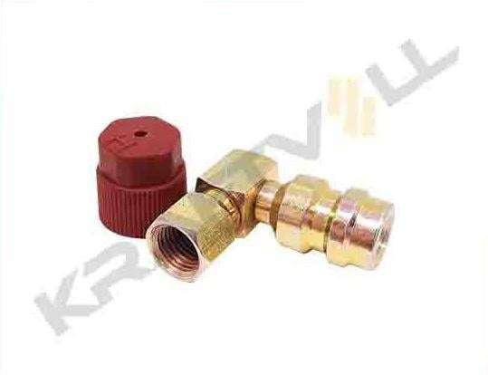 ADAPTOR 1/4 SAE 90° YÜKSEK BASINC KIRMIZI KAPAKLI (5 ADET)