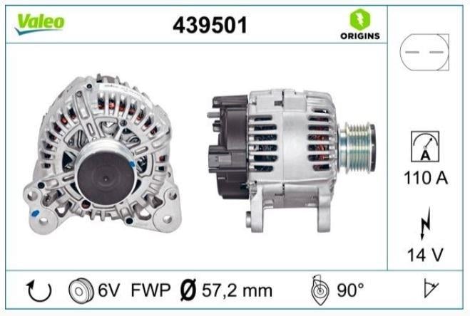 ALTERNATÖR EOS 3.2 07>08. JETTA S 2.0 12>15