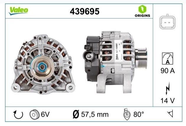 ALTERNATÖR PSA ESKİ 439573 C1 JUMP.P.107 T.AYGO 1.