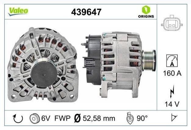 ALTERNATÖR RENAULTMEGANE III LAGUNA III SCENIC III