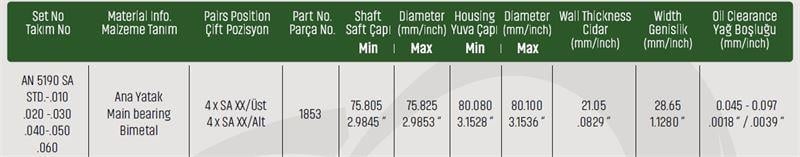 ANA YATAK STD KIA K 3500 / S KAMYONET