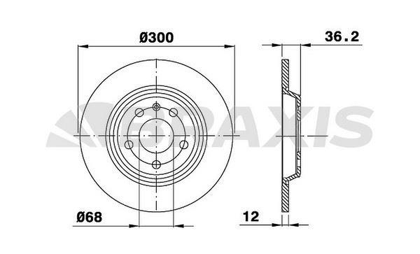 ARKA FREN AYNASI HAVALI AUDI A4 A5 Q5 A6 A7 (300X12) 08>>