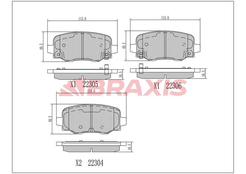 ARKA FREN BALATASI FIAT 500X JEEP RENEGADE 14>