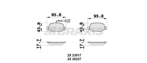 ARKA FREN BALATASI LINEA 1,3D MULTIJET 06 09> 1,4 / 1,4T JET 06 07> / 1,6 / 1,6D MULTIJET 06 09>