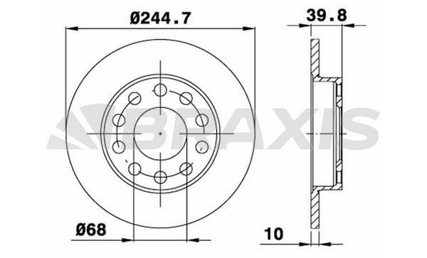 ARKA FREN DISK AYNASI A80 91>94 A4 00>04 A4 AVANT 01>04 A4 CABRIOLET SEAT EXEO 08>
