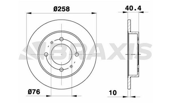 ARKA FREN DISK AYNASI HYUNDAI ELANTRA 1.6 1.8 2.0 00-06 LANTRA 90-95 258X4