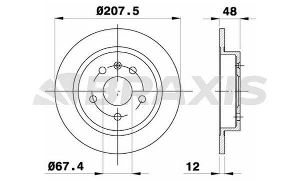ARKA FREN DISKI 16 INCH INSIGNIA A 1,4 1,6 1,8 2,0 08 >