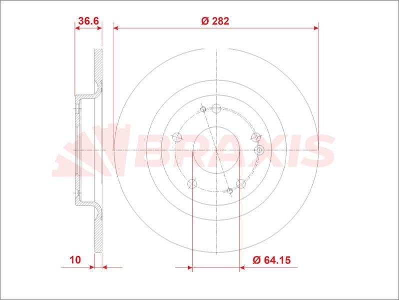 ARKA FREN DISKI HONDA CIVIC X 16> (282mm)