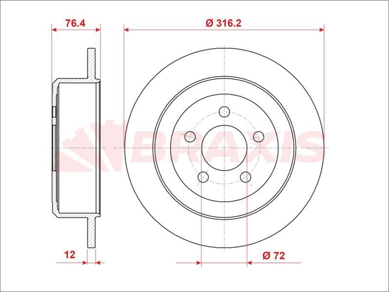 ARKA FREN DISKI JEEP CHEROKEE 08>   DODGE NITRO 06>12