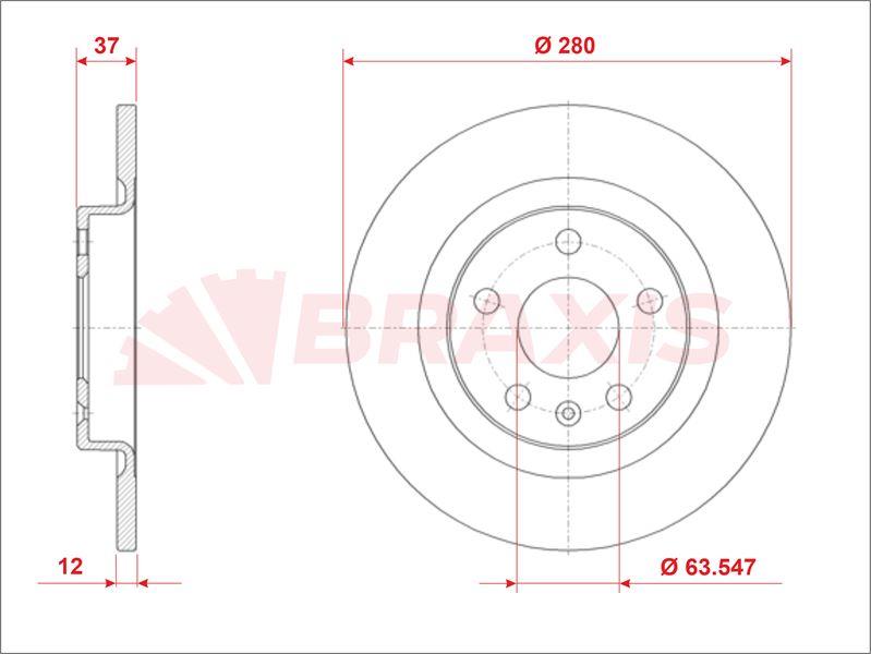 ARKA FREN DISKI VOLVO XC40 17 > 280mm
