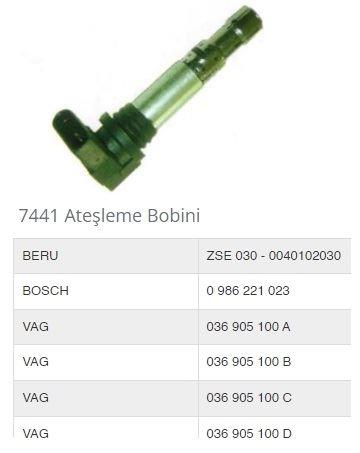 ATEŞLEME BOBİNİ AUDI SEAT V OLKSWAGEN
