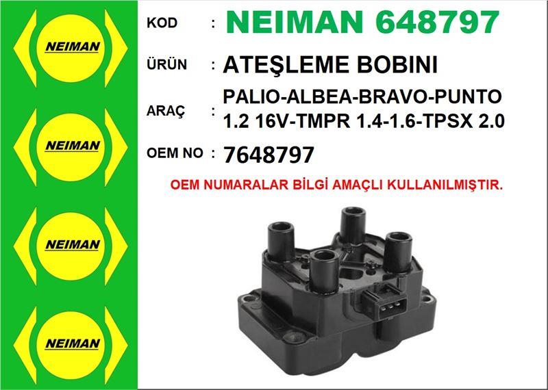 ATEŞLEME BOBINI PALIO-ALBEA-BRAVO-PUNTO 1.2 16V-TMPR 1.4-1.6-TPSX 2.0 ie