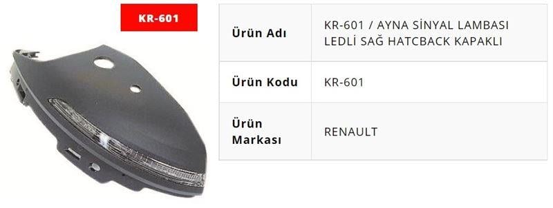 AYNA SİNYAL LAMBASI LEDLİ SAĞ HB KAPAKLI MEGANE 4