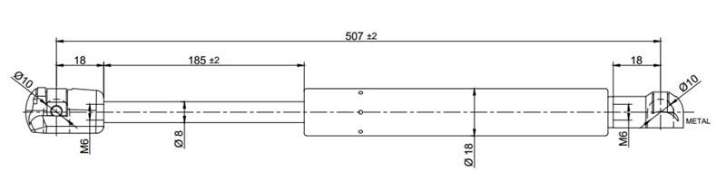 BAGAJ AMORTISORU BRAVO 198 06>