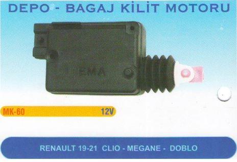 BAGAJ KİLİT MOTORU RENAULT 19 MEGANE CLİO DOBLO