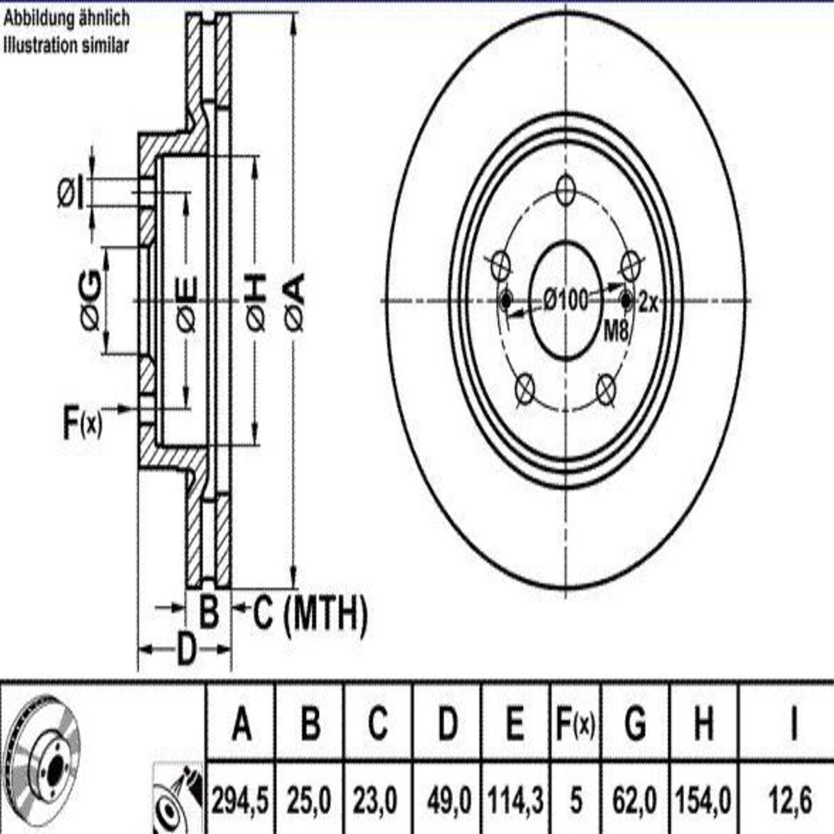 FREN DISK ON HAVA KANALLI 294,5-5 ( SUZUKI: GRAND VITARA  05 - 11 )
