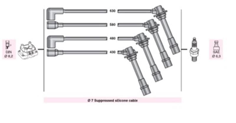 BUJI KABLOSU 626 IV 1.8İ 2.0İ HB 16V DOHC FS (AMZ626)
