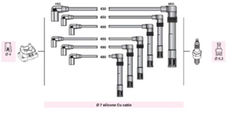 BUJI KABLOSU A4 A6 QUATTRO 2.4 30V A4 2.6 (AAU283)