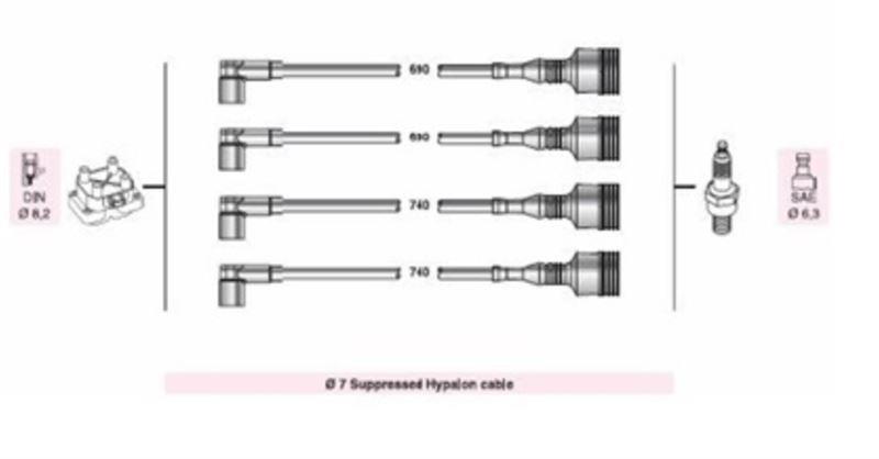 BUJI KABLOSU ALFA 33 WEBER 1.3İE ALFA 145 1.4İE (AAR719)