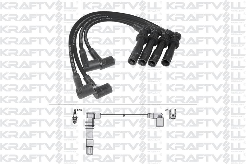 BUJI KABLOSU BORA-GOLF IV-POLO 1,4 16V 97-01 AXP-AKQ-AHW-APE-AHW-AUA (SILIKON KABLO)