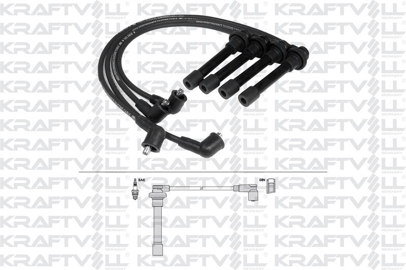 BUJI KABLOSU HONDA CIVIC 1.4 1.5 1.6 16V ACCORD 2.0 2.2 2.3 91-> (SILIKON KABLO)