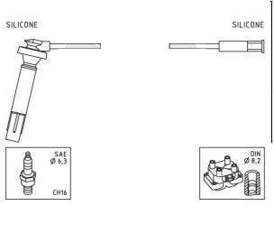 BUJİ KABLOSU TAKIM FORESTER 2.0 2.5 EJ20 02> IMPREZA 2.0 00> 2.5 02>05 LEGACY III 2.0 2.5 98>03
