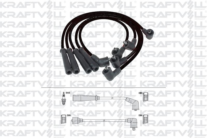 BUJI+BOBIN KABLOSU MAZDA 626 III 1.8 2.0 12V (FE-F2-F8) 87-92 (SILIKON KABLO)