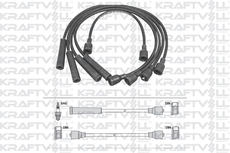 BUJI+BOBIN KABLOSU SUZUKI CARRY 1.0 92-99 - SWIFT 1.3 16V 89-92 (SILIKON KABLO)