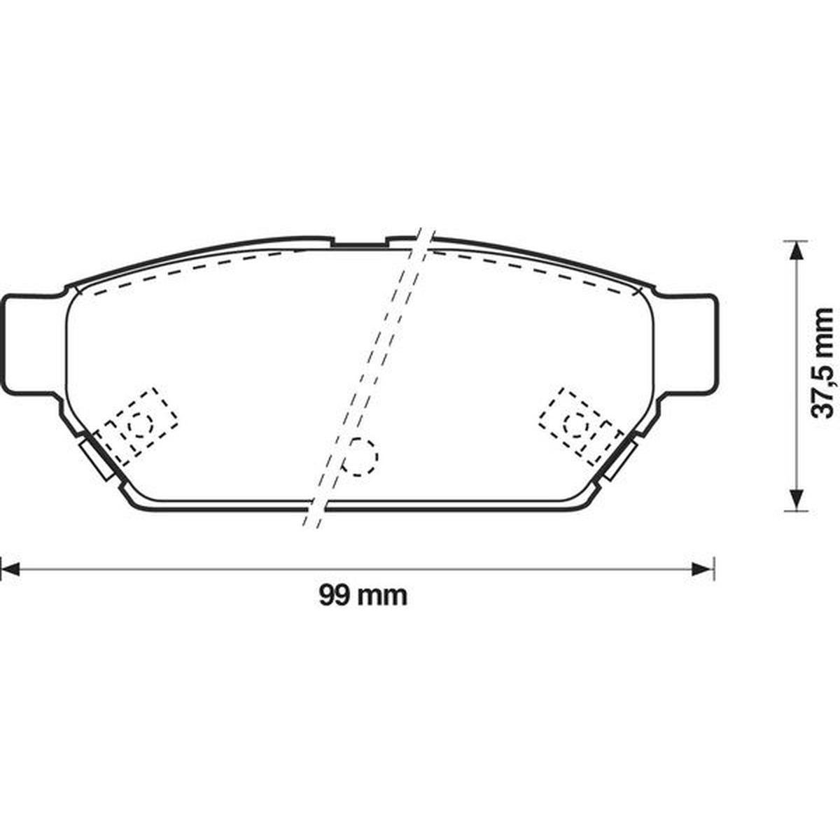 BALATA FREN ARKA-(MITSUBISHI: LANCER 92>02/COLT 92>03/CARISMA 00>06/PROTON: PERSONA 96>> ''1.6-1.8''/WIRA 00>> ''1.8'' )