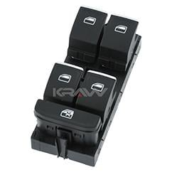 CAM AÇMA DÜĞMESİ SOL DÖRTLÜ KROM KIRMIZI IŞIK POLO-IBIZA-LEON-ATECA