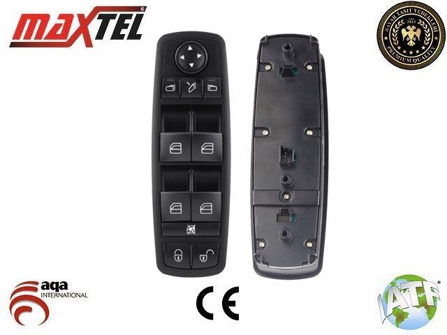 CAM KALDIRMA ANAHTARI MERCEDES  W169 - W245 AYNA KATLAMALI SIYAH 1698206710