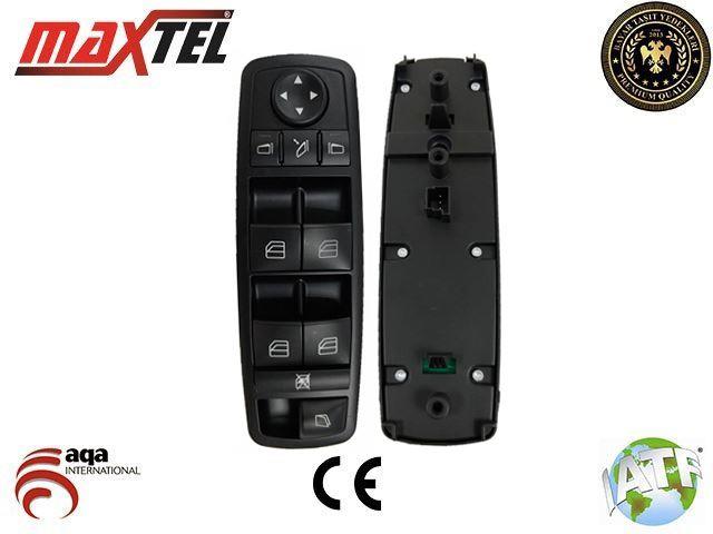 CAM KALDIRMA ANAHTARI MERCEDES W251-W164-X164 A.KATLAMALI SIYAH 2518300590